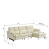 Buy cheap Modern Minimalist Living Room Corner Sofa Three-Seat Combination L-Shaped Chaise Longue Leather Function Electric Sofa from wholesalers
