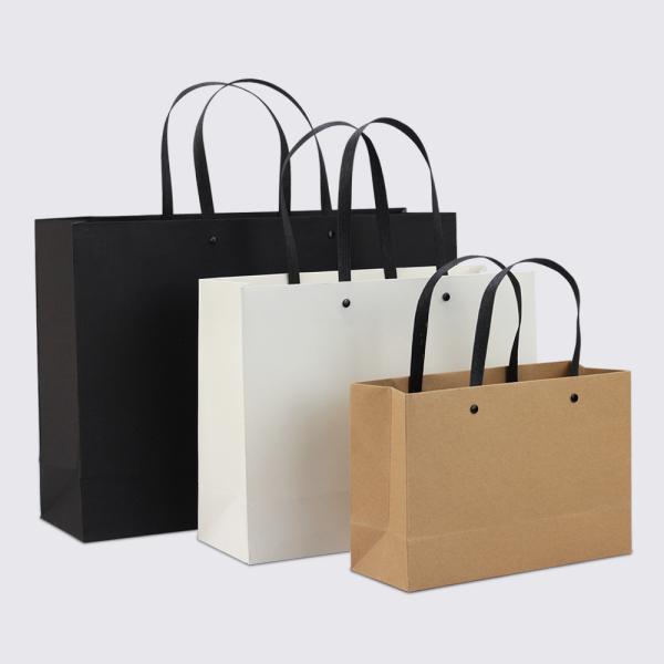 Buy cheap Kraft Nail Paper Bag Logo Clothing Tote Bag Gift Shopping Bag Black Cardboard Bag Corporate Advertising Bag Printing from wholesalers