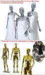 Gold Female Shop Display Mannequin Height 176cm Bust 83cm