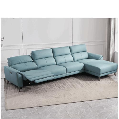 Buy cheap New First Layer Cowhide Functional L-Shaped Chaise Longue Modern Minimalist Doll Cotton Leather Sofa from wholesalers