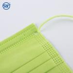 Disposable Medical / Surgical Face Mask Respirator Fresh Green Cotton Ear Loops