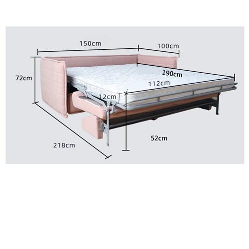 Buy cheap Multifunctional Apartment Sofa Bed Fabric Three-Person Living Room Sofa Art Push-Pull Bed from wholesalers