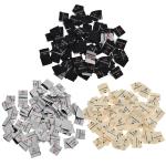 High Quality Custom Woven Labels For Clothing Black Satin Damask Cheap