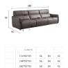 Buy cheap Italian-Style Nappa Leather Multi-Function Sofa Home Living Room Three-Seat Combination Electric Leather Sofa from wholesalers