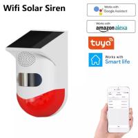 Buy cheap Glomarket Tuya Smart Wifi Outdoor Solar Infrared Alarm Siren IntelligentWaterpro product