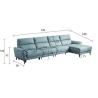 Buy cheap New First Layer Cowhide Functional L-Shaped Chaise Longue Modern Minimalist Doll Cotton Leather Sofa from wholesalers