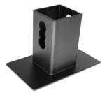Steel Towing Trailer Hitch Cover Black Matte Blank Tube Metal For 2