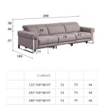 New Leather Art Functional Sofa Metal Frame Modern Minimalist Usb Leather