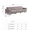 Buy cheap New Leather Art Functional Sofa Metal Frame Modern Minimalist Usb Leather Electric Sofa In-Line Combination from wholesalers