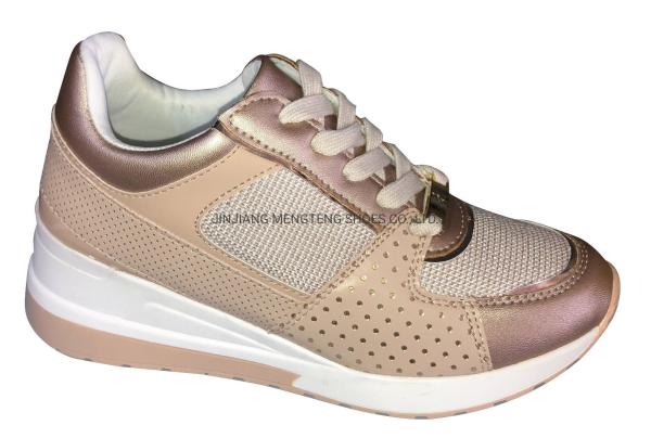 Buy cheap New Styles Women Sports Shoes , High Heel Pu Imitation Leather Sneaker Shoes from wholesalers