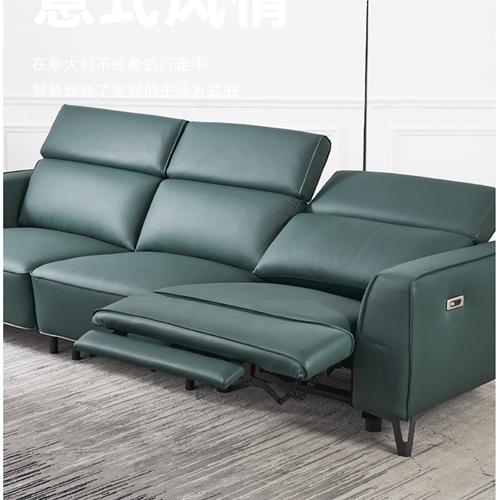Buy cheap New Italian Style First Layer Cowhide Functional Modern Minimalist Manual Headrest Metal High Leg Leather Sofa from wholesalers