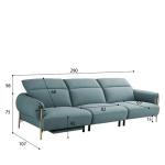 Modern Minimalist Leather Lift-Type Multifunctional Sofa Three Living Room
