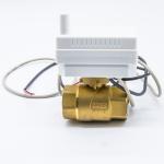 Small Turn On / off Control Brass Water Valve , 3/4" 24volt 2 way Ball Valve