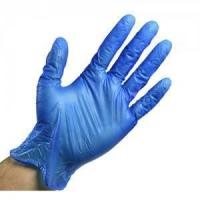 Buy cheap Disposable Medical Examination Gloves Blue Vinyl Gloves Lightly Powdered product