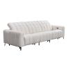 Buy cheap Modern Minimalist Caterpillar Beige White Fabric Multifunctional Sofa Size Apartment Living Room Three-Seat Sofa from wholesalers
