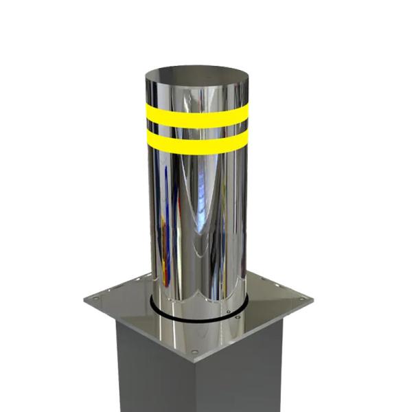 Roadway Security Semi Automatic Rising Bollard Vehicle Access Control Retractabl