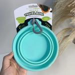BB Green Outdoor Collapsible Silicone Dog Water Bowl For Walking Hiking
