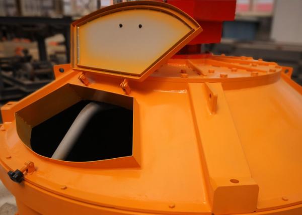 Buy cheap Light Soil Cement Slurry Pan Mixer Machine , 50L Orange Red Concrete Pan Mixer from wholesalers