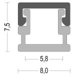 8x8mm Mini Size Led Strip Aluminium Profile House 5mm LED Strip Light
