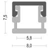 Buy cheap 8x8mm Mini Size Led Strip Aluminium Profile House 5mm LED Strip Light from wholesalers