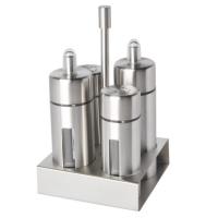 Buy cheap 4Pcs Square Base Condiment bottle set SHKT-9203,stainless steel product