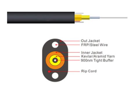 Buy cheap FTTP 900um Tight Buffered Bulk Fiber Optic Cable Indoor Outdoor 1 Fiber Count from wholesalers