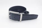 Black Crocodile Grain Mens Reversible Belt Lightweight Silver Buckle Color