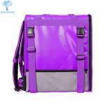Purple Oxford Insulated Food Delivery Bags Picnic Delivery Backpack For