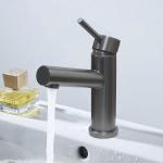 Ss304 Gunmetal Basin Tap Steel 316 Lavatory Watermark Faucet stainless grey