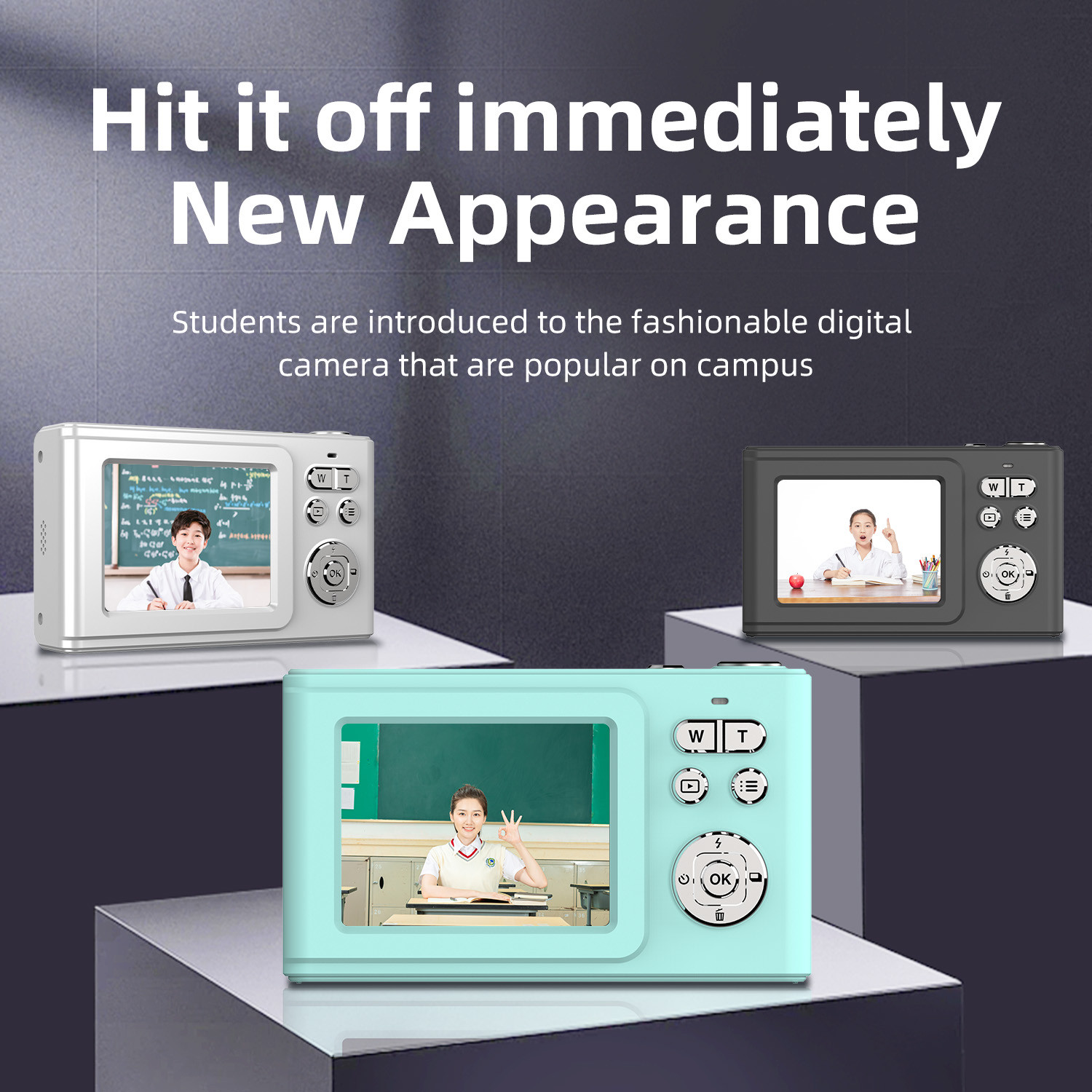 2.4 inch IPS Screen CCD Digital Camera 1080P 48million Pixels 5X Zoom 2025 Model for Continuous Shooting Photography