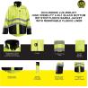 Buy cheap 100% Polyester 2 In 1 Security Green Hi Vis Vest 8 Pockets 60*40*34cm from wholesalers