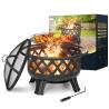 Buy cheap Charcoal Fire Pit for Outdoor and Indoor 30 Inch Steel Wood Burner BBQ Brazier Grill from wholesalers