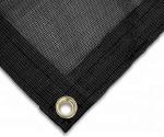 Outdoor Heavy Duty Black PVC Coated Mesh Tarp With Brass Grommets For Dump Truck