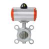 Buy cheap Stainless Steel Handle Pneumatic Butterfly Valve with Pneumatic Actuated Operation from wholesalers