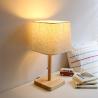 Buy cheap Modern Wood Linen Bedside Minimalist Table Lamp wooden standing lamp(WH-MTB-27) from wholesalers