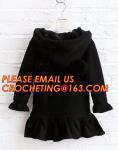 Superior quality kid sweater cute hooded girls thick dress coat, Commercial 100%