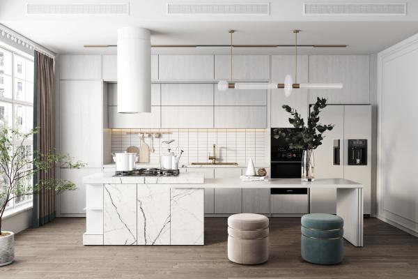 Buy cheap Particle Board Surface Finish Modern Kitchen Cabinet for Ranghood Cooker Microwave from wholesalers