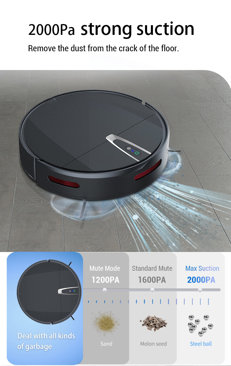 2021 V3S Pro Tuya APP and Remote Control Make Map Smart Self Cleaning Robot Cleaner