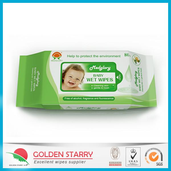 Buy cheap Fragrance Biodegradable Baby Wet Wipes 80 Sheets with Flip Lid from wholesalers