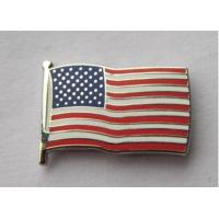 Buy cheap American Flag Hard Enamel Lapel Pins / Metal Enamel Pins Customized Logo product