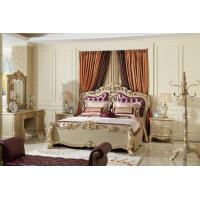 Buy cheap Luxury Classic Bedroom Furniture Bed sets Golden painting Wood and high end of product