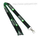 Colored yarn woven striped rainbow lanyards, printed logo dyed yarn woven