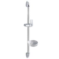 Buy cheap stainless wall mount shower sliding bar set rainshower pipe chromed soap dish product