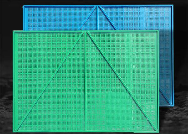 Buy cheap Green Perforated Industrial High Rise Safety Screens Fall Protection Round Hole from wholesalers