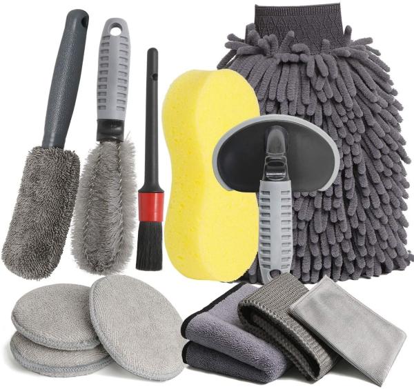 Buy cheap 12pcs Car Cleaning Brush Set Wash Cleaning Tire Brush Set Gloves 22cm from wholesalers