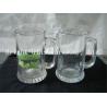 Buy cheap clear glass beer mugs, glass water cup with decal logo from wholesalers