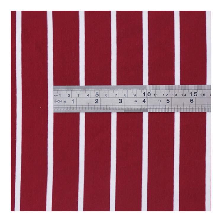 Moisture Wicking Lycra Cotton Stripe Fabric Cotton Ribbed Fabric For Shirt