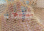 Gold Color Carbon Steel Chainmail Curtain For Coffee Shop Decoration