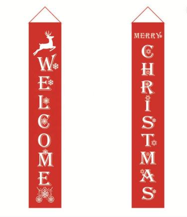 Buy cheap Merry Christmas Fabric Hanging Banners Customized Size For Door Decoration from wholesalers