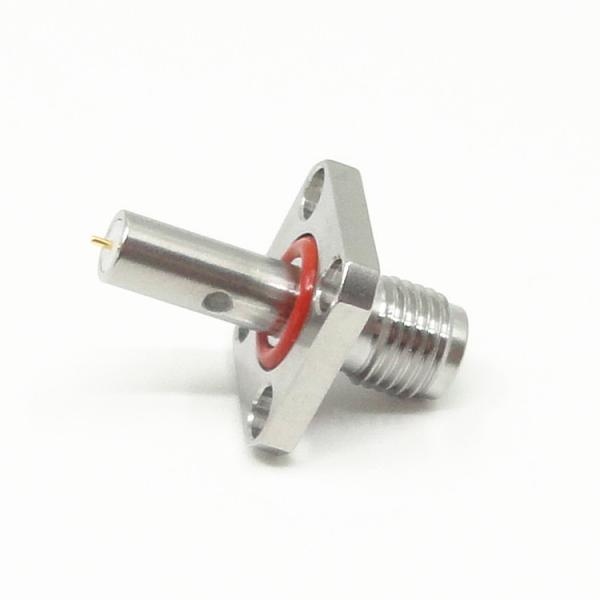 Buy cheap 4 Holes Flange Mount Female SMA RF Connector Hermetically Sealed from wholesalers